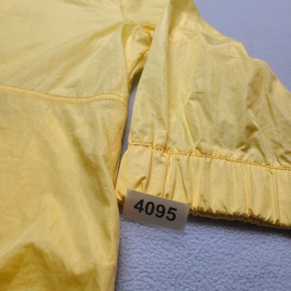 Zenergy by Chico's Windbreaker Jacket Womens 2 Yellow Excellent Snap Front 3/4 - Picture 7 of 7